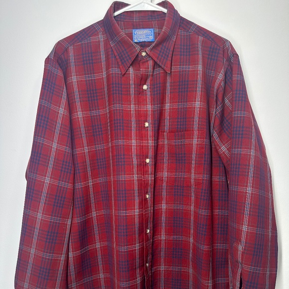 Pendleton Plaid Long Sleeve Shirt 100% Virgin Wool - XL - Picture 1 of 6
